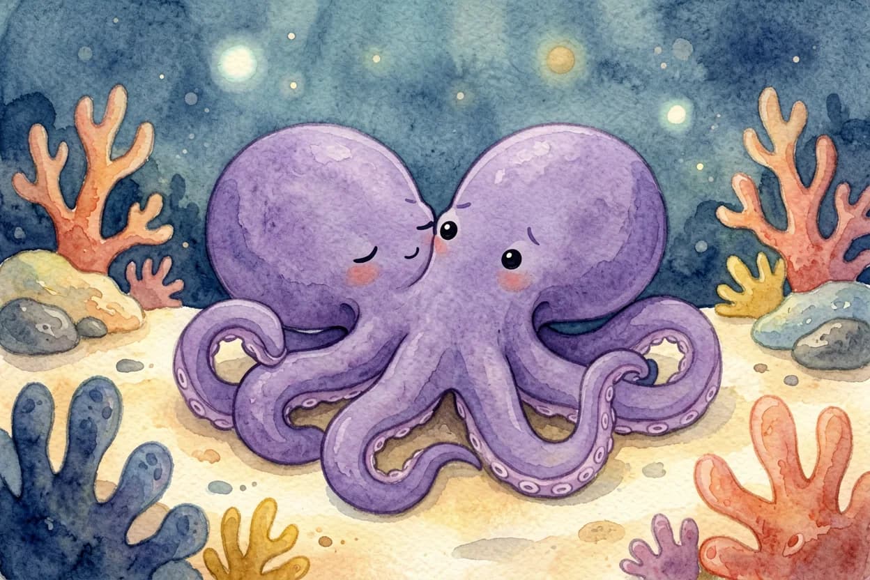 The little octopus lying awake as her arms tie themselves into worried knots one by one